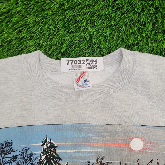 Vintage 1994 Funny Deer Hunting Sweatshirt Women XL 23x24 USA - Picture 15 of 16